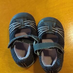 See Kai Run Navy and Gray Baby Shoes